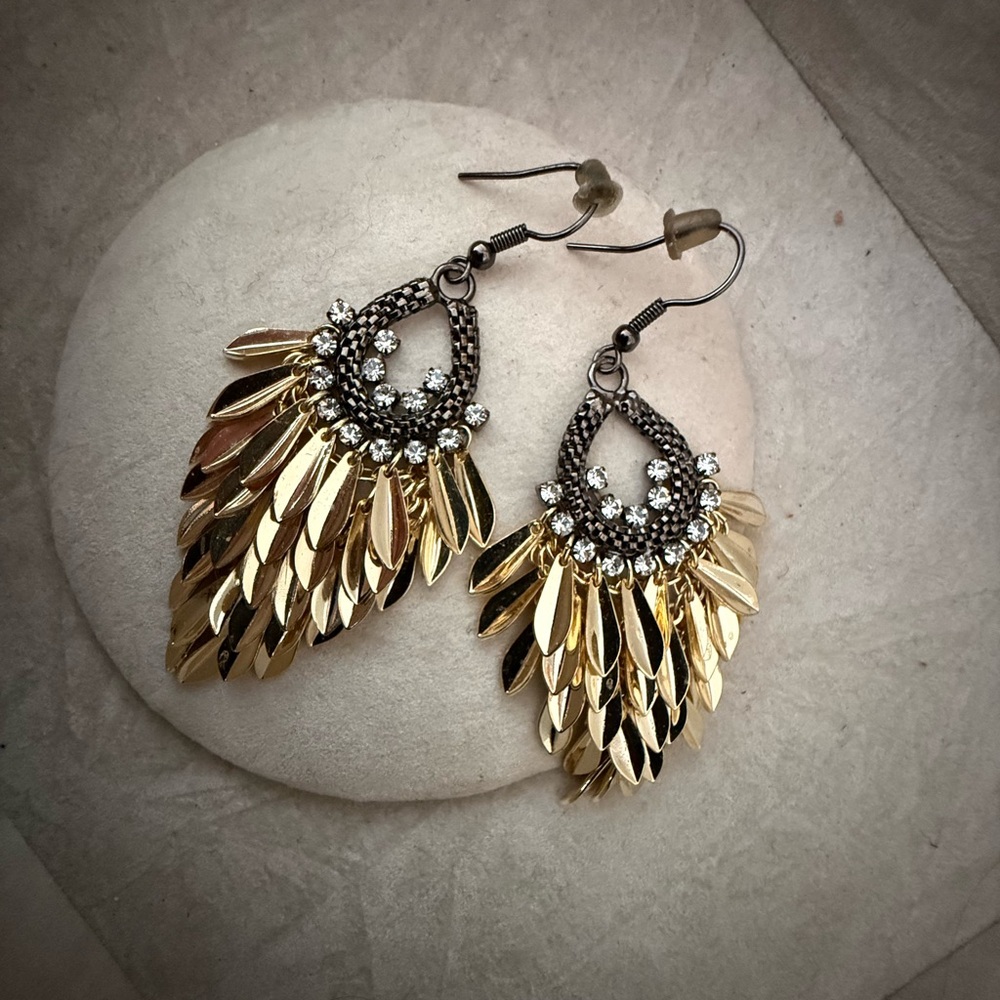 Park Lane Gold and Silver Dangle Earrings